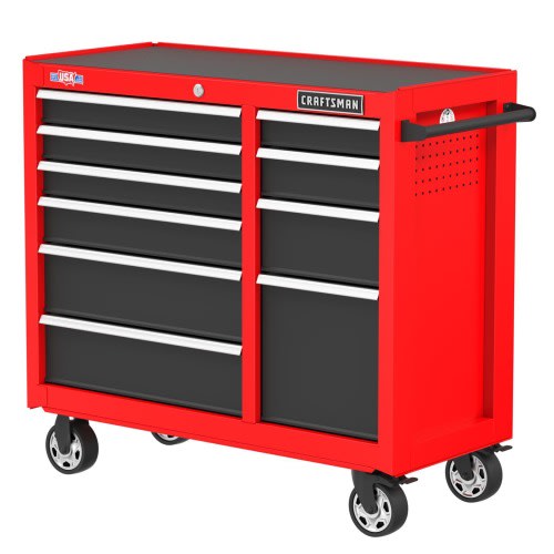 CRAFTSMAN 2000 Series 41.28-in W x 38.05-in H 10 -Drawer Steel Rolling Tool Cabinet ( Red )