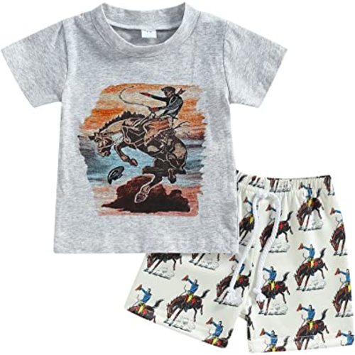 Kupretty Baby Boy Clothes Toddler Summer Outfit Short Sleeve T-Shirt Tee Tops Joggers Casual Shorts 2Pcs Clothing Set