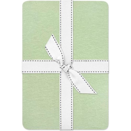 Frankie Fitted Crib Sheet 100% Organic Cotton for Baby & Toddler Mattress, Breathable for Boys & Girls, Sage, One Size