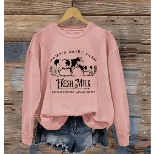 Mama's Dairy Farm Fresh Milk Breastfeeding Sweatshirt