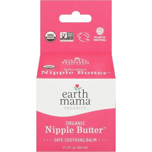 EARTH MAMA ANGEL BABY Organic Natural Nipple Butter, 2 FZ