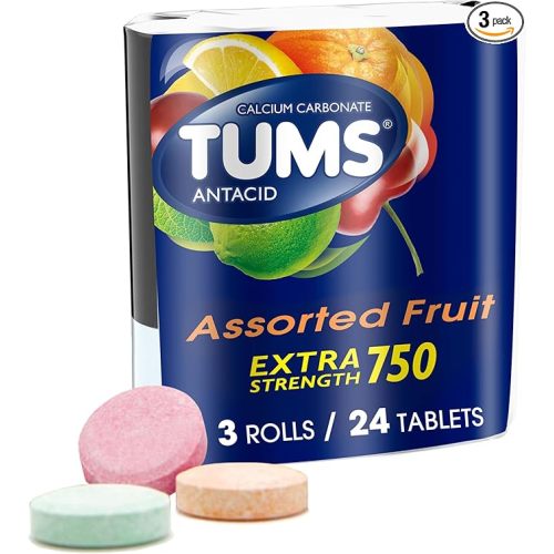 TUMS Tablets, 8 Count (Pack of 3)