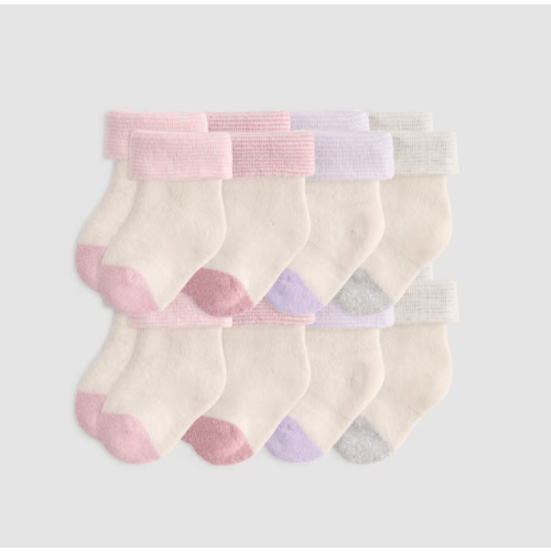 Organic Cotton Fold Over Socks 8-Pack - Baby