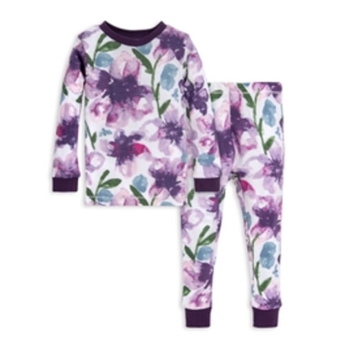 Watercolor Daylily Snug Fit Organic Cotton Pajamas