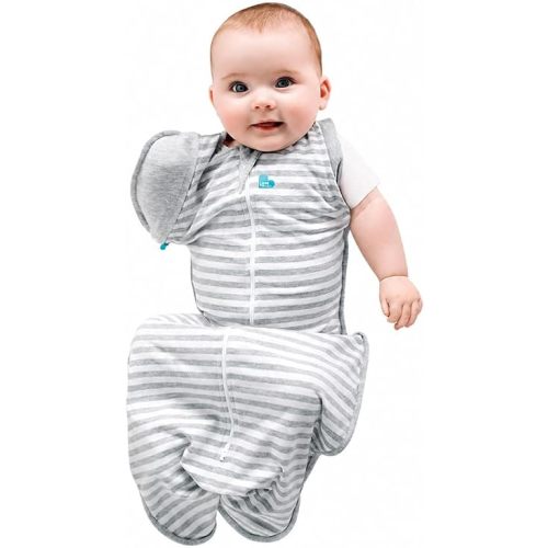 Love to Dream Swaddle Up Transition Swaddle, Patented Zip-Off Wings, Gently Help Baby Transition from Being Swaddled to Arms Free When Showing Signs of Rolling, 1.0 TOG, 13-19 lbs, Gray