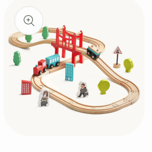 Tiny Land® Wooden Train Set for Children 39 Pcs - Tenth & Pine