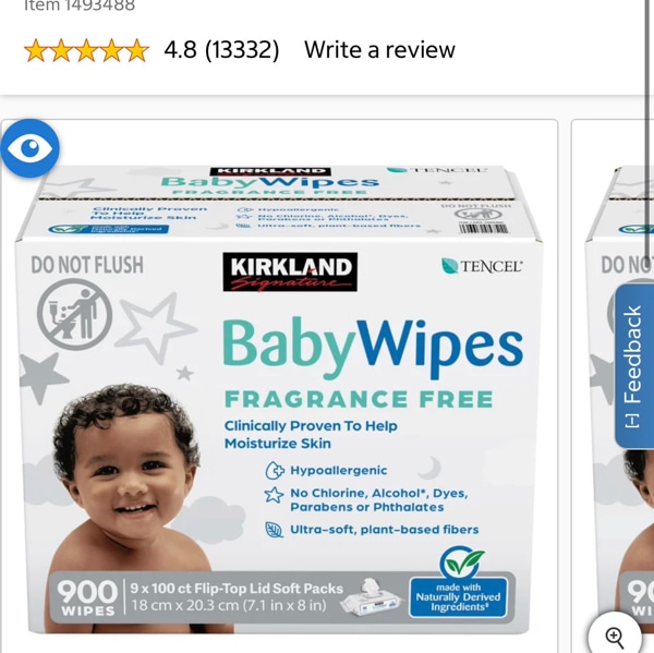 Costco Kirkland Signature Baby Wipes