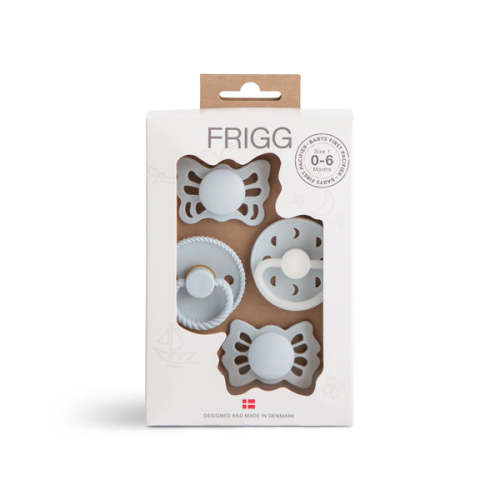 FRIGG Baby's First Pacifier Moonlight Sailing (Powder Blue) 4-Pack – Mushie