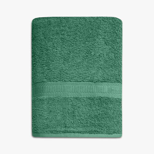 Mainstays Basic Bath Towel, Soft 100% Cotton and Highly Absorbent Bath Towel, Green