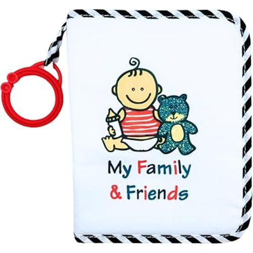 Baby's First Photo Album - My First Family Photo Album - Soft Fabric, Baby Safe, Easy to Clean, Holds 17 Photos, Personalize with Your Favorite Pictures, No Hard Edges