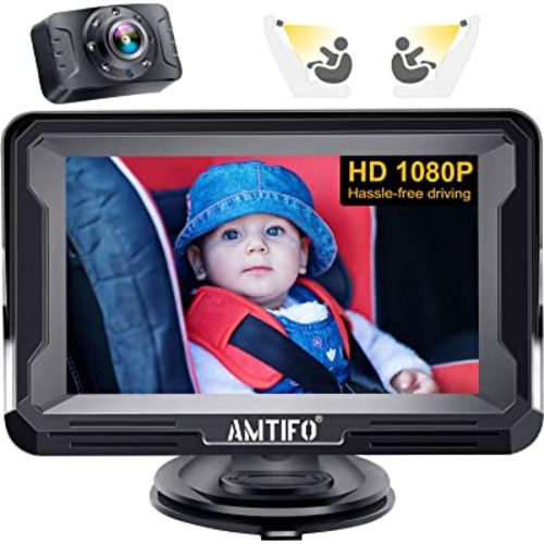 AMTIFO Baby Car Camera HD 1080P Baby Car Mirror 5 Mins Easy Installation Travel Safety Kit Crystal Clear View A3