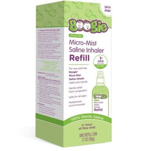 Boogie Micro Mist Inhaler Refill - 1.7oz: Cold, Cough or Flu Treatment, Saline, Paraben-Free