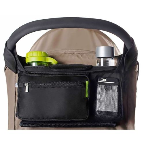 Ethan & Emma Universal Stroller Organizer - Elevate Your Experience w/ Insulated Cup Holders, Diaper Storage, Secure Straps, Detachable Bag, Pockets for Phone, Keys, Toys. Smart Parenting