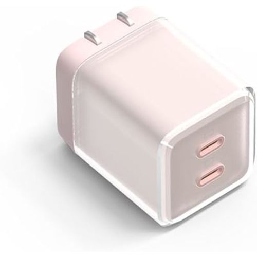 60W USB C Charger GaN 2 Port Compact Fast Wall Charger for MacBook Pro/Air, iPad Pro, Galaxy S23, Dell XPS 13, Note 20/10+, iPhone 16 15/Pro, Steam Deck, Support 67W