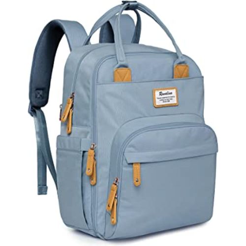 RUVALINO Diaper Bag Backpack, Multifunction Travel Back Pack Maternity Baby Changing Bags, Large Capacity, Waterproof and Stylish, Sky Blue