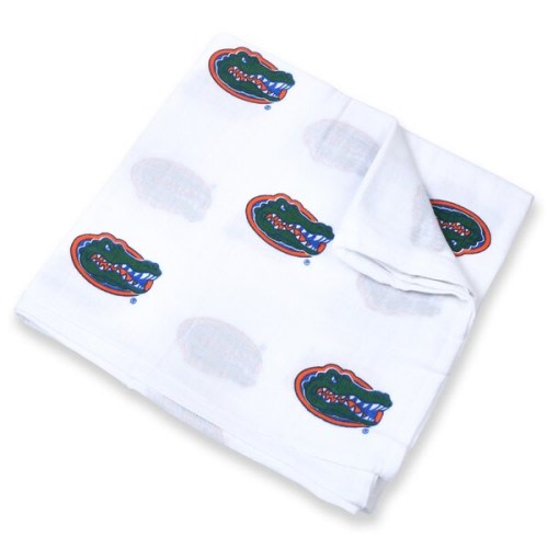 Florida Gators Three Little Anchors Infant 47'' x 47'' Muslin Swaddle Blanket - White