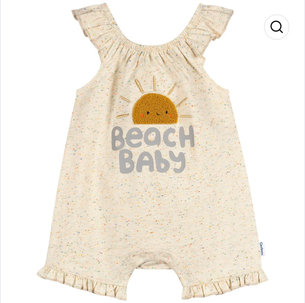 Baby Girls Oatmeal Speckle Sleeveless Ruffle Romper – Gerber Childrenswear