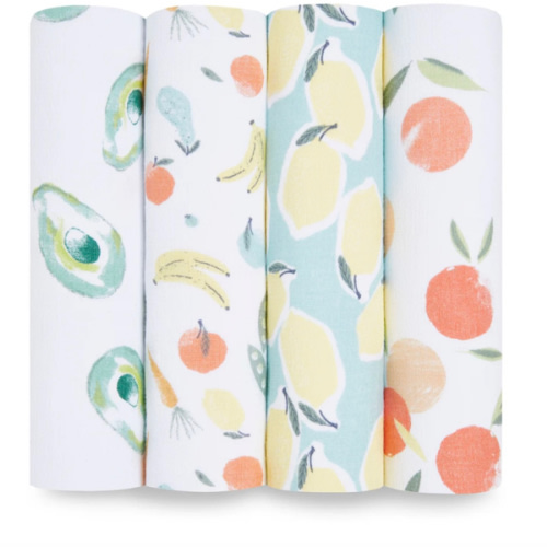 Fruit Print Cotton Muslin Swaddle 4pk | aden + anais