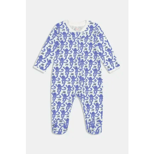 Infant Monkey Zipper Footie | 0-3 M