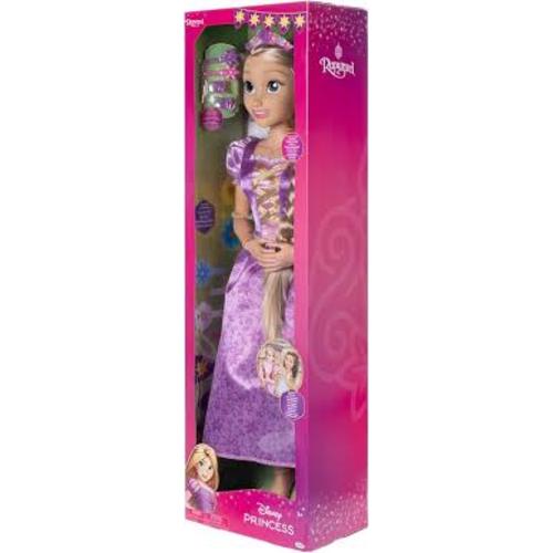 Disney Princess Rapunzel Doll Playdate 32” Tall & Poseable, My Size Articulated Doll in Purple Dress, Comes with Brush to Comb Her Long Golden Hair,