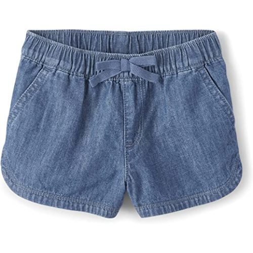 The Children's Place Baby-Girls and Toddler Pull On Chambray Shorts
