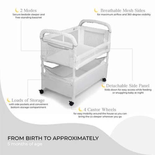 Clear-Vue® CO-SLEEPER® Bassinet - WHITE