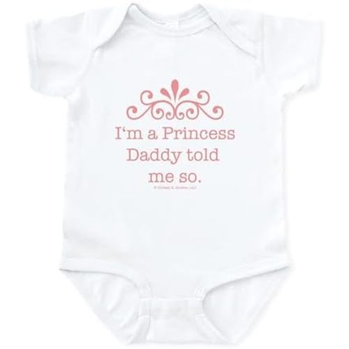 CafePress Pink Daddy's Princess Onesie Bodysuit Creeper Cute Infant Bodysuit Baby Romper