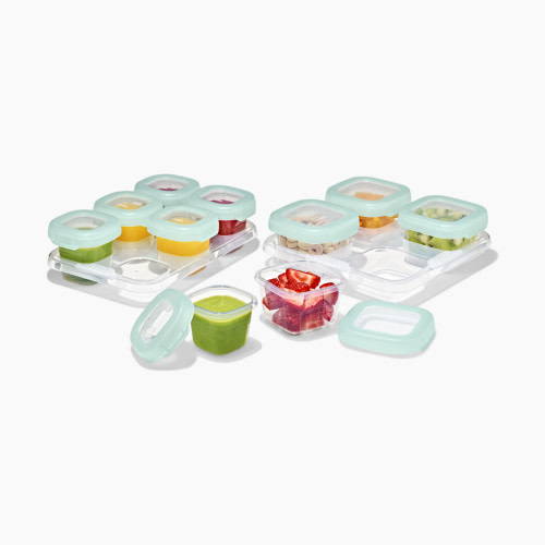 OXO Tot Baby Blocks 12-Piece Food Storage Container Set - Opal