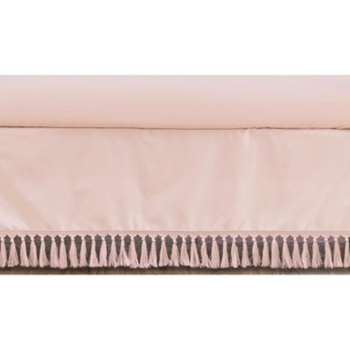 Sweet Jojo Designs Girl Baby Crib Bed Skirt Bohemian Collection Solid Blush Pink