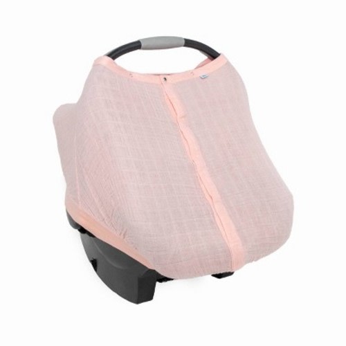 Little Unicorn Cotton Muslin Car Seat Canopy, Color: Rose Petal