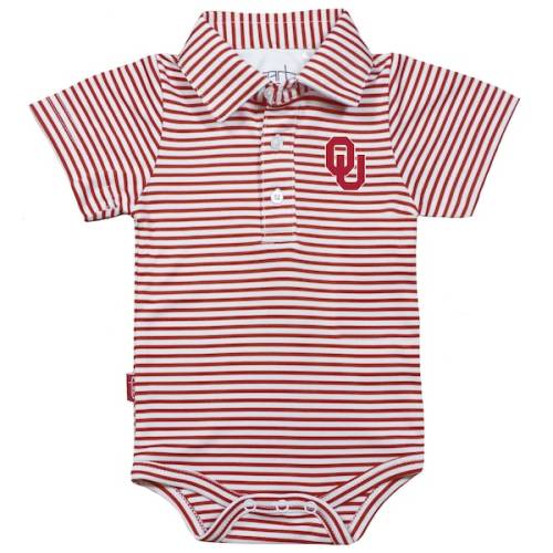 Oklahoma Sooners Garb Infant Carson Striped Short Sleeve Bodysuit - Crimson/White