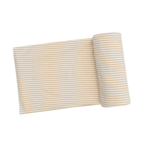 Swaddle Blanket - Beige Stripe