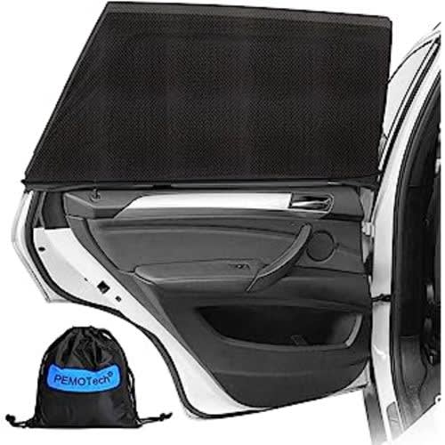 Munchkin® Brica® Sun Safety™ Car Window Roller Shade with White Hot® Heat Alert, Black, 2 Count (Pack of 1)