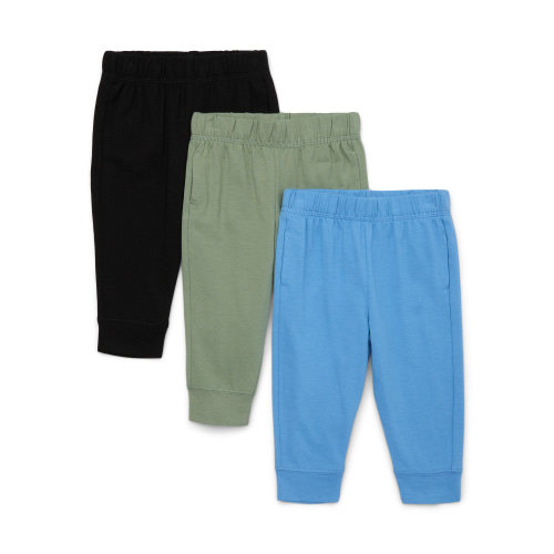 Garanimals Baby Boys’ Jersey Jogger Pants, 3-Pack, Sizes 0M-24M