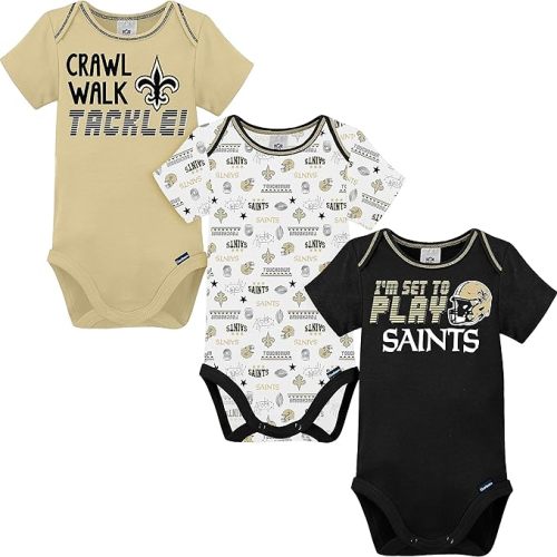 Gerber Baby NFL Team 3 Pack Short Sleeve Onesie Bodysuit