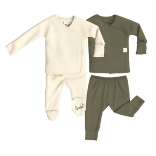 Baby Bundle - Ripple + Mint Twist Two Piece Set – Bonsie Skin to Skin Babywear