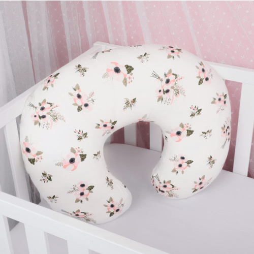 TILLYOU Nursing Pillow Cover - Egypt Cotton Care for Baby Boy Girl,Breathable Nursing Slipcover,Feeding Position Support