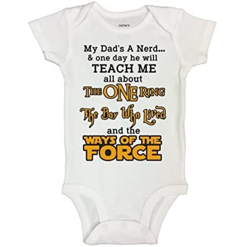 Cute Harry Potter Dad Movie Nerd Onesie - Funny Kids Shirts - Little Royaltee