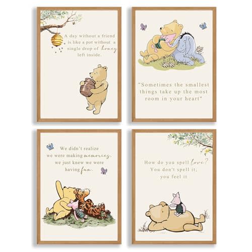 ZsaTuiy Winnie Wall Decor,the Pooh Poster,Nursary Baby Syuff -Winnie Nursery Decor Posters - Pooh Wall Decor, Winnie Baby Shower Decor, Winnie Room Decor,Green