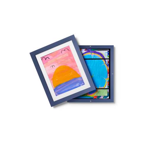 Kids Art Frame in Blue Solid Wood, 8.5x11 in | 22x28 cm