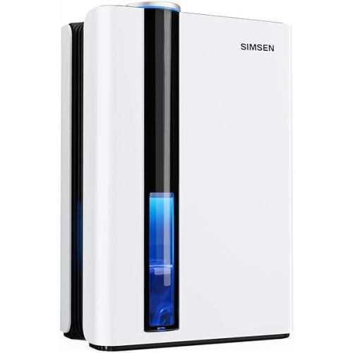 95oz Dehumidifiers for Home, 800 sq ft Quiet Dehumidifier with Reusable Filter and Ionizer, Small Dehumidifier with Drain Hose, Dehumidifiers for Bedroom Bathroom Basements Closet RV (White)