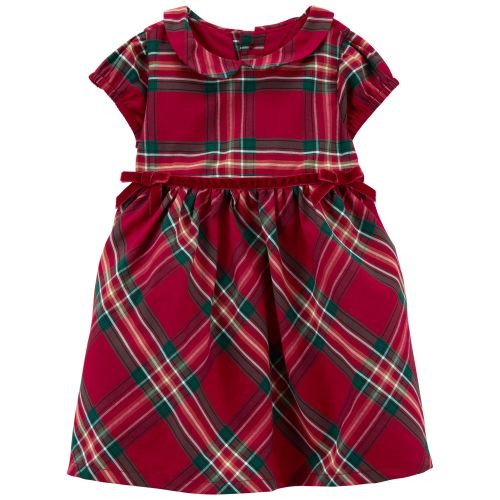 Baby Plaid Sateen Holiday Dress - Carter's | Carter's