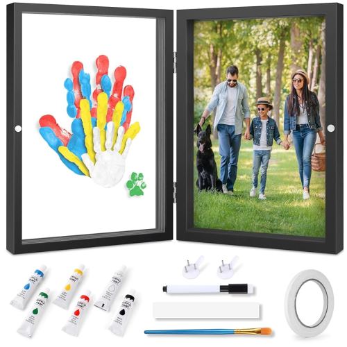 Family Handprint Kit, DIY Craft Keepsake, Hand Print Photo Frame, Family Gifts for New Mom, New Baby, New Parents, Grandparents, Mother's Day, Father's Day, Adoption Day, Anniversary