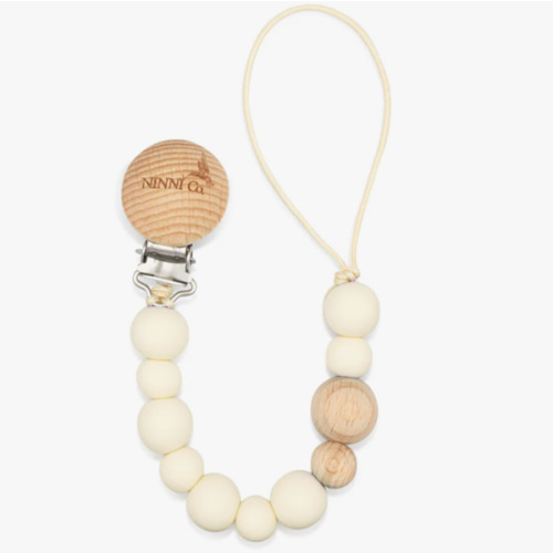 Ninni Co. Marshmallow Cream Pacifier Clip