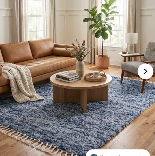 Blue 8' x 10' Athena Shag Rug | Rugs.com