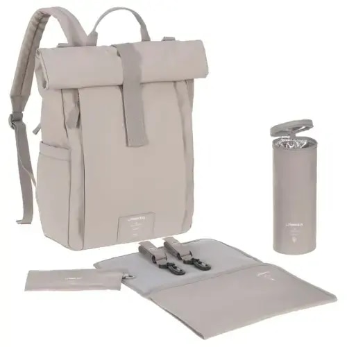 Lassig Diaper Bag Rolltop - Taupe - Clement