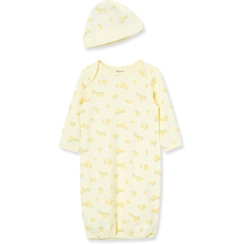 Little Me Baby Gender Neutral Newborn 2-Piece Nightgown and Hat Set