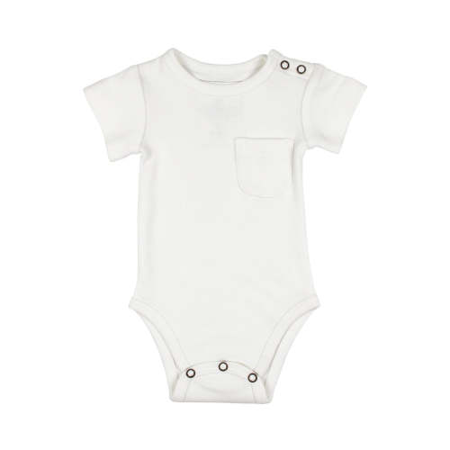 Organic Short-Sleeve Bodysuit in White – L'ovedbaby