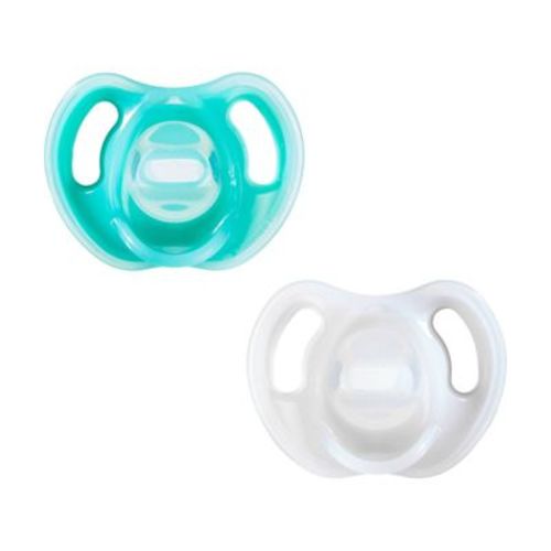 Tommee Tippee Ultra-light Silicone Pacifier 6-18 Months - 2pk - White/green