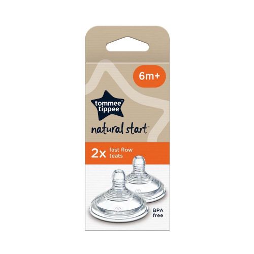Tommee Tippee Natural Start Fast Flow Teats 6 Months+ 2 Pack